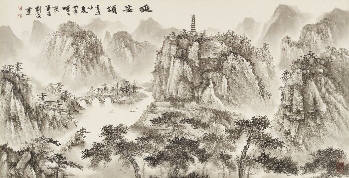 劉廣《延安頌》68X138cm.jpg